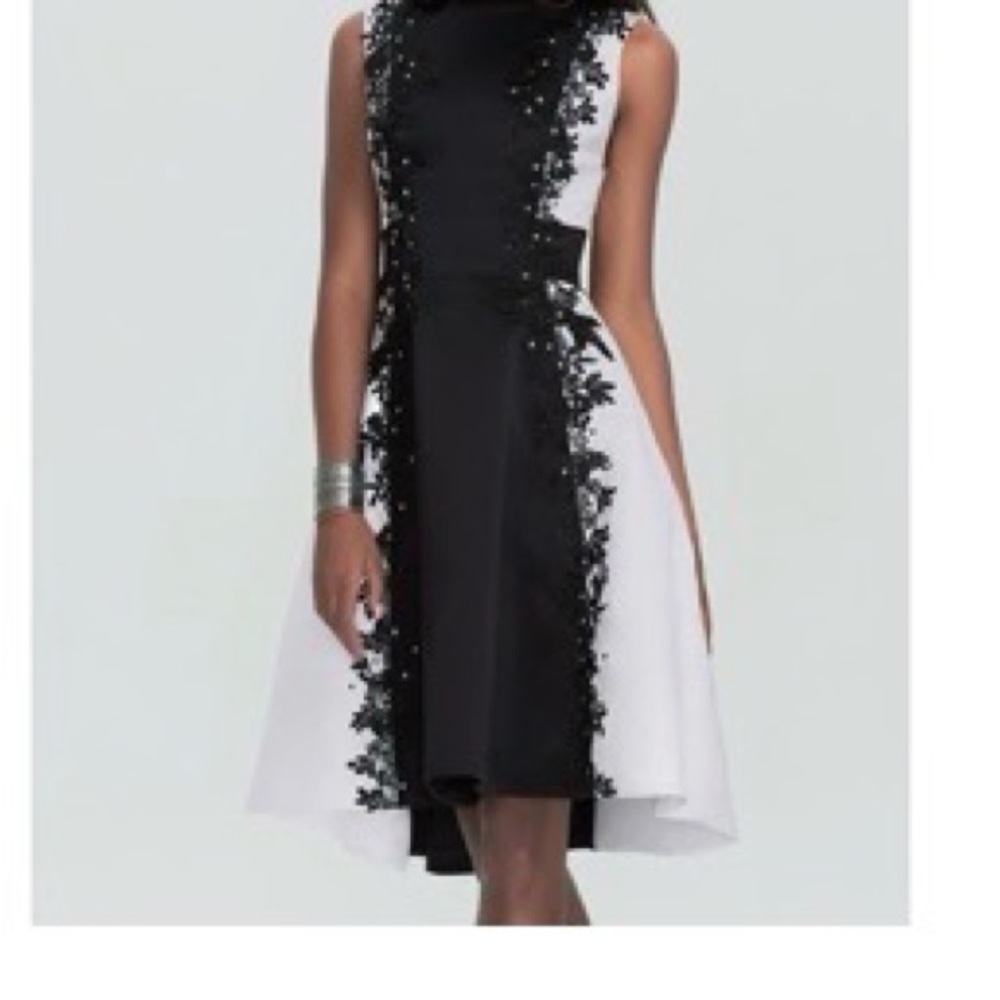 JJs House Black and White High Low Dress